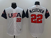 Men's USA Baseball #22 Andrew McCutchen White 2017 World Baseball Classic Stitched Jersey,baseball caps,new era cap wholesale,wholesale hats